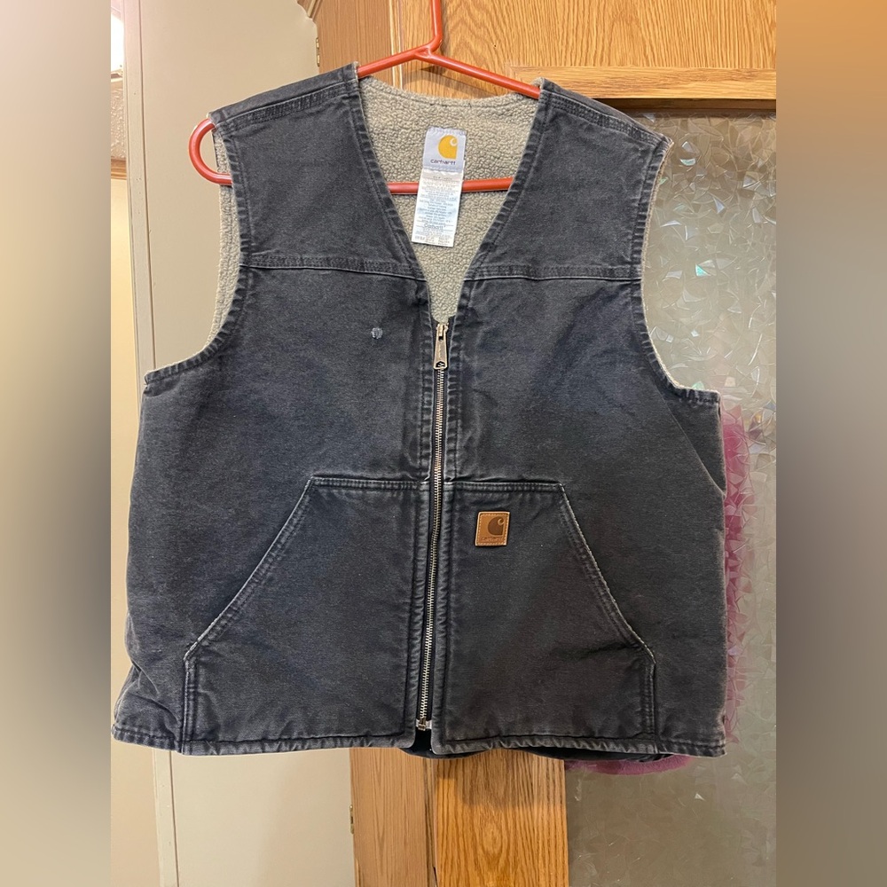 Carhartt Men’s Black Sherpa-Lined Work Vest